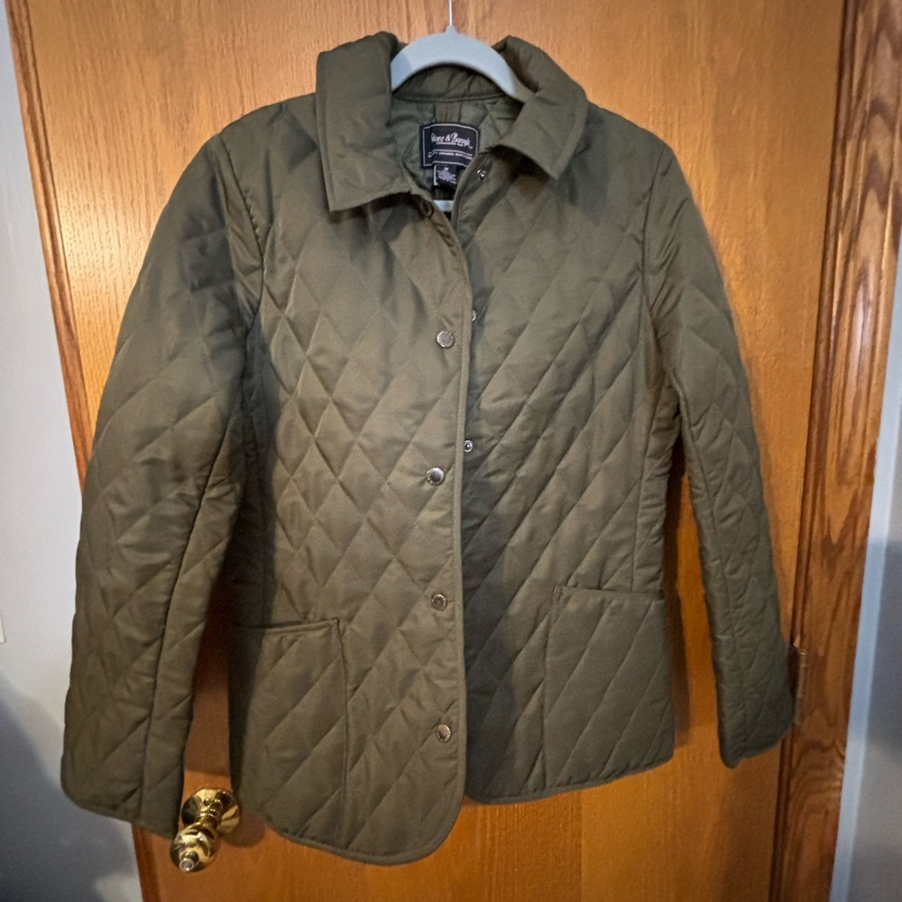 Steve And Barry's Quilted Jacket Women's Medium gorgeous‎ Olive green M